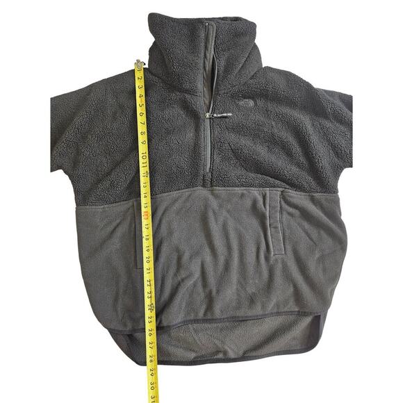 Northface Dolman Sleeve Oversize Cozy Black Fleece 3/4 Zip Medium - Picture 3 of 9